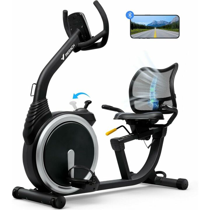 MERACH Recumbent Exercise Bike with Smart Features