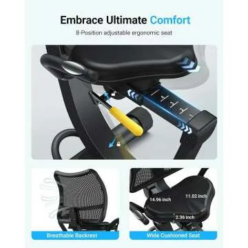 MERACH Recumbent Exercise Bike with Smart Features
