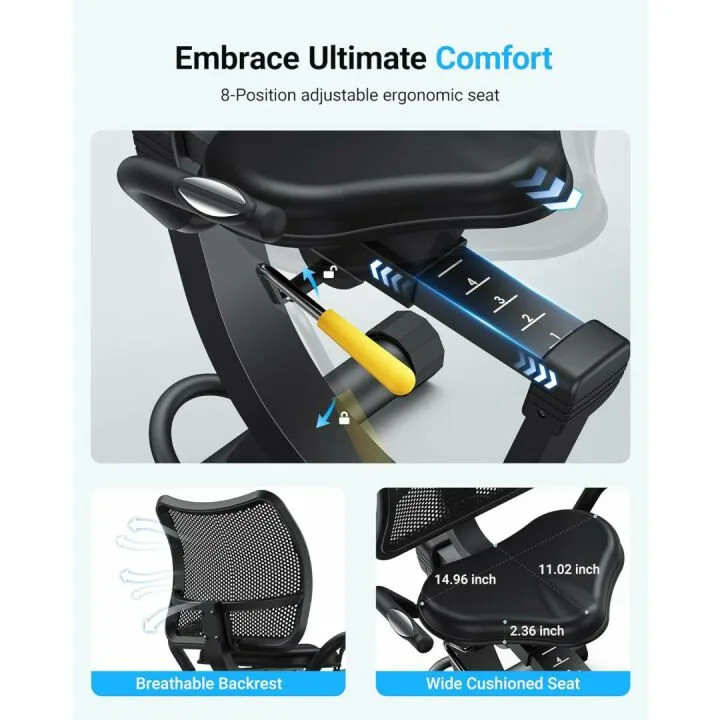 MERACH Recumbent Exercise Bike with Smart Features