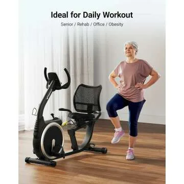 MERACH Recumbent Exercise Bike with Smart Features