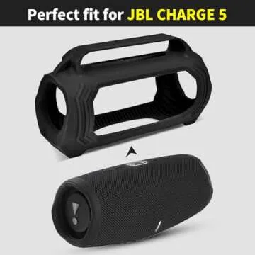 Durable Waterproof Silicone Case for JBL Charge 5 Speaker