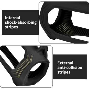 Silicone Protective Case for JBL Charge 5 with Shoulder Strap and Top Handle- Waterproof, Durable Cover for JBL Charge 5 Portable Bluetooth Speaker, Accessory for Outdoor Use (Black)