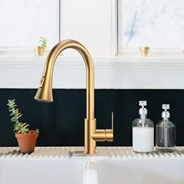 Amazing Force Gold Kitchen Faucet - Pull Down Sprayer