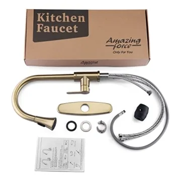 Amazing Force Gold Kitchen Faucet - Pull Down Sprayer
