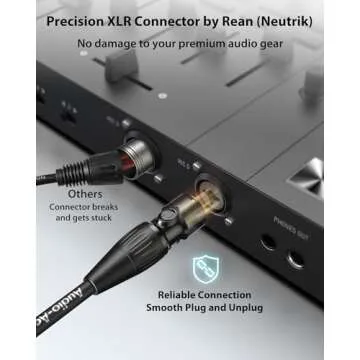 XLR Cables 10ft 2 Pack, Gold Plated Rean Connectors by Neutrik, All Length from 1.5ft to 300ft Kevlar-Reinforced Nylon Braided XLR Male to Female Microphone Cable, OFC Shielded Balanced Mic Cord