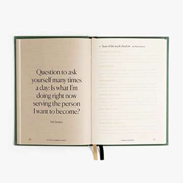 Notes to Mindfulness Daily Journal for Women With Prompts, Illustrated Gratitude & Positivity Journal, Undated Guided Journal, Hardbound Wellness Journal - Intelligent Change x Chelsea Kauai (Sage