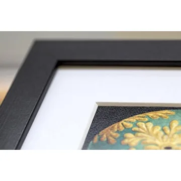 Elegant Black White Rose Petal Framed Art Print