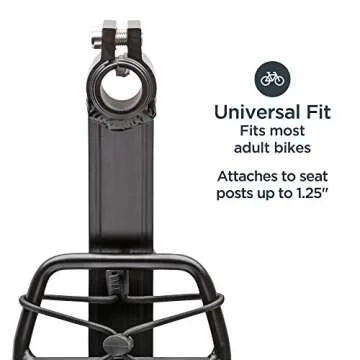 Schwinn Bike Deluxe Rear Rack, Lightweight, Can Hold Up to 20 lbs. Loads, Durable Steel Rails, Designed with Extra Tie-Down Points, Fits Most Adult Bikes, Black