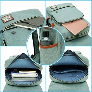 Mancio Vintage Laptop Backpack with USB Port, Stylish & Durable