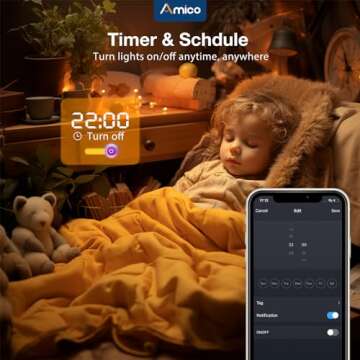 Amico 6 Pack 6 Inch Smart LED Recessed Lighting, WiFi Canless Downlight with Junction Box, RGB & 2700-6500K Color Changing, 12W=110W 1000LM, Voice&Remote&Group Control