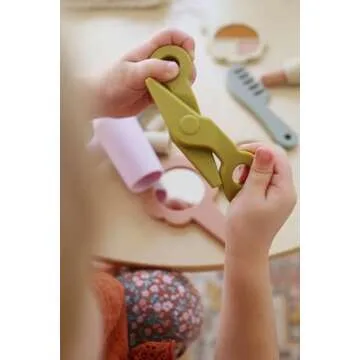 Marlowe & Co Silicone Hair Salon and Makeup Kit for Toddlers and Children, 12 Piece Mess Free Pretend Play Beauty Gift Set for Girls