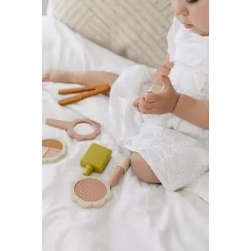 Marlowe & Co Silicone Hair Salon and Makeup Kit for Toddlers and Children, 12 Piece Mess Free Pretend Play Beauty Gift Set for Girls