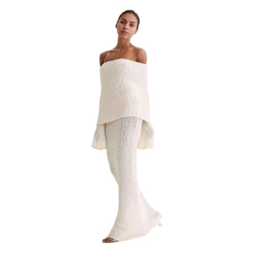 CUTEGAL Women's Sexy Off Shoulder Maxi Dress - Elegant Long Sleeve Bodycon for Vacation & Parties