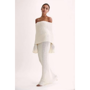 CUTEGAL Women's Sexy Off Shoulder Maxi Dress for Vacation & Parties