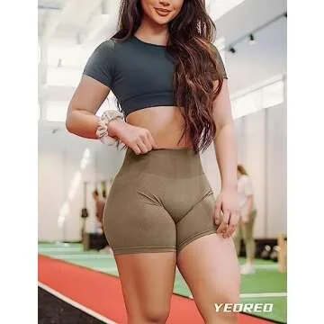 YEOREO Seamless High Waist Shorts for Ultimate Comfort
