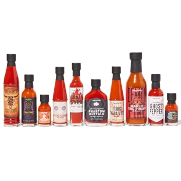 Hot Sauce Challenge Set - 10 Unique Flavors for Spice Lovers