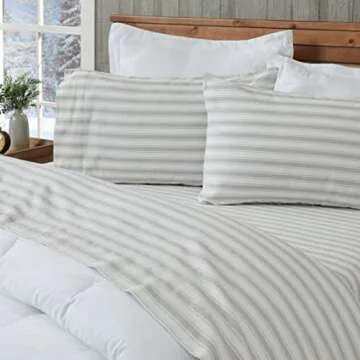 Soft Cotton Flannel Sheet Set | Lake George Collection | Grey