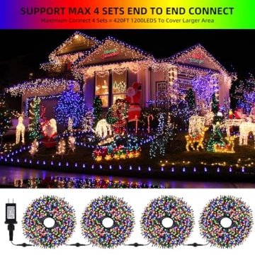105FT 300LEDs String Lights with Memory Function