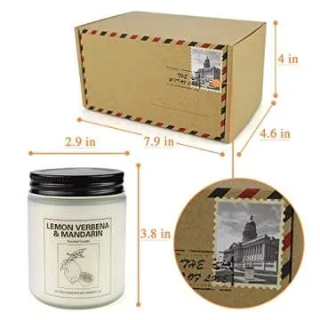 Lavender and Lemon Verbena Candle Gifts for Women 7 oz Soy Candles Set for Home Scented, Long Lasting Aromatherapy Candles, 2 Pcs