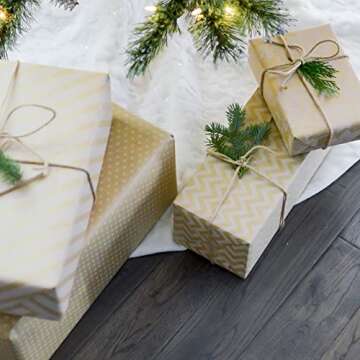 White Cotton Butchers Twine String - Ohtomber 328 Feet 2MM for Crafts, Bakers Twine, Kitchen Cooking Butcher Meat and Roasting, Gift Wrapping