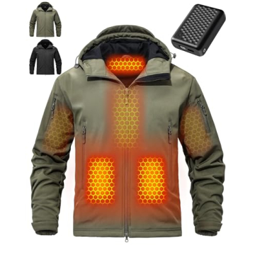 Men Heated Graphene Jacket 12v Battery Pack Included Clothes Road Trip Essential Adults Gifts Access...