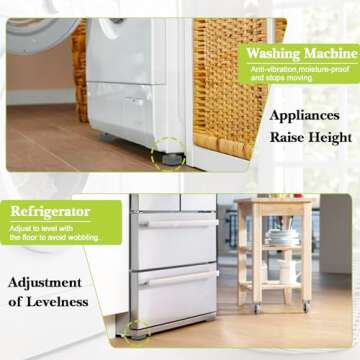 Yookwutar Adjustable Furniture Risers for Space Optimization