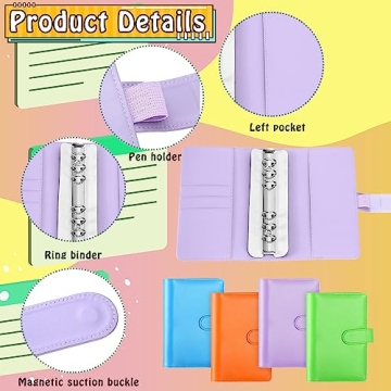 A6 PU Leather Budget Binder Set | 24 Pcs Organizer