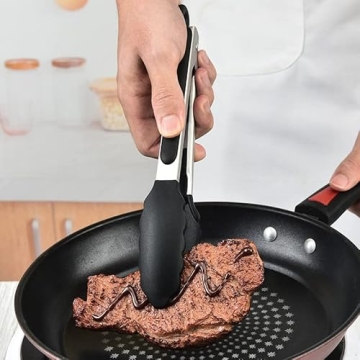 Premium Kitchen Tongs Set - Non-Stick Silicone, 2-Pack