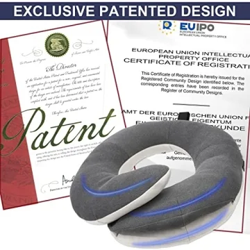 BUYUE Travel Neck Pillow with 3D Eye Mask for Comfort