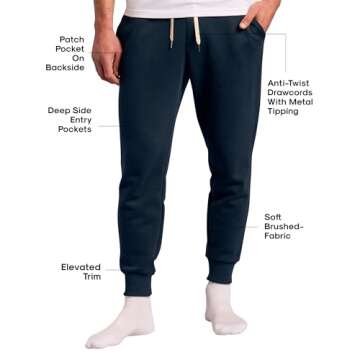 True Classic Joggers for Men – Premium Mens Joggers - Sweatpants with Pockets, Soft Fleece, for Gy...