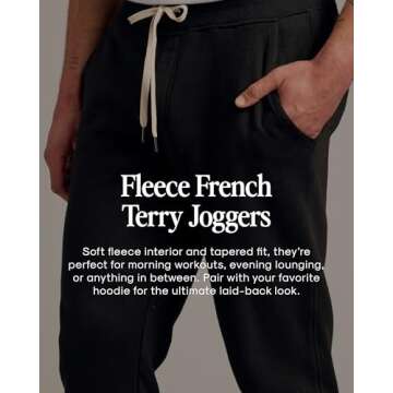 True Classic Joggers for Men – Premium Mens Joggers - Sweatpants with Pockets, Soft Fleece, for Gym, Workouts & Lounging – Men’s Sweat Pants, Navy, M