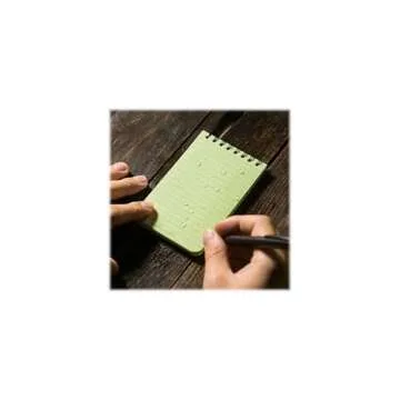 Rite In The Rain Weatherproof Top Spiral Notebook, 3" x 5", Green Cover, Universal Pattern (No. 935)