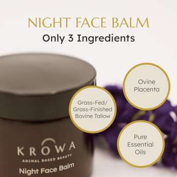 Krowa Night Face Balm - Natural Skin Rejuvenation