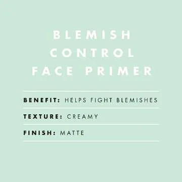 e.l.f. Blemish Control Face Primer, Soothing & Hydrating Makeup Primer For Fighting Blemishes, Grips Makeup To Last, Vegan & Cruelty-free, Large