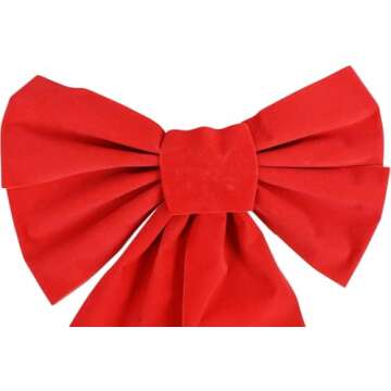 Red Velvet Christmas Bows - 9-inch Gift Pack of 4