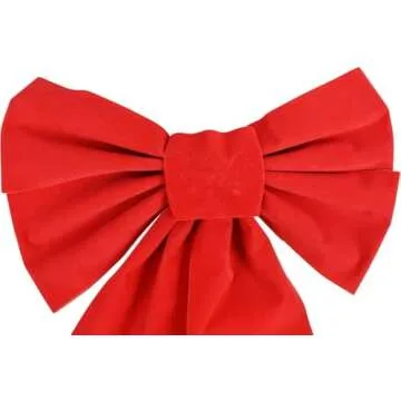 Red Velvet Christmas Bows - 9-inch Gift Pack of 4