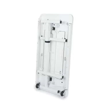 Arrow 611 Gidget II Folding Sewing, Cutting, Quilting, and Craft Table, Portable with Wheels and Lift, White Finish