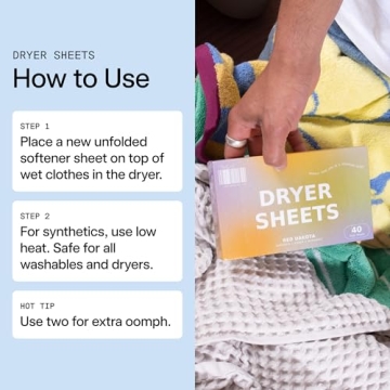 DedCool Vegan Dryer Sheets - Non-Toxic and Eco-Friendly