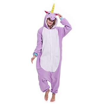Adults One Piece Pajamas Animal Cosplay Homewear Sleepwear Jumpsuit Costume for Women Men Fit for Height 4'11"-5'2"