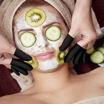 230 Pcs Latex Finger Cots Disposable Fingertips Protective Finger Cots for Electronic Repair, Handmade, Industrial Apply, Black