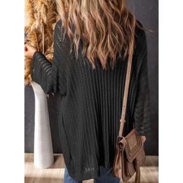 Dokotoo Black Cardigan Sweaters for Women Summer Lightweight Cardigan Dressy Crochet Fashion Womens Fall 2024 Vacation Beach Cruise Outfits for Women 2024 Resort Wear Clothes Clothing