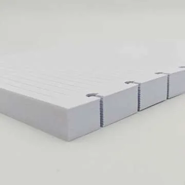 Junior Size Discbound Refill Paper - 8 Discs Discbound Paper, Lined Arc Paper Refill, 100gsm, Disc Paper Refill White Paper, 100 Sheets/200 Pages, 5.8 X 8.25 in