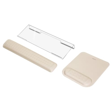 MOSISO Computer Keyboard Stand & Wrist Rest Support Set - Ergonomic Acrylic Office Set for Comfort &...