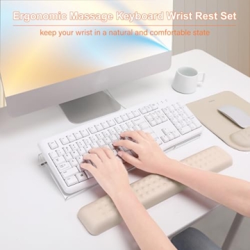 MOSISO Ergonomic Keyboard & Mouse Pad Set for Comfort