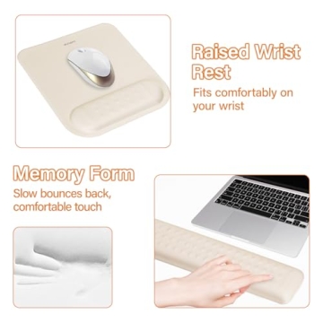 MOSISO Ergonomic Keyboard & Mouse Pad Set for Comfort