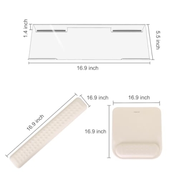 MOSISO Ergonomic Keyboard & Mouse Pad Set for Comfort