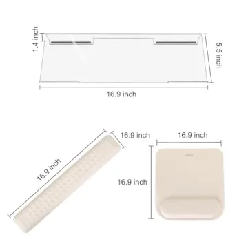 MOSISO Ergonomic Keyboard & Mouse Pad Set for Comfort