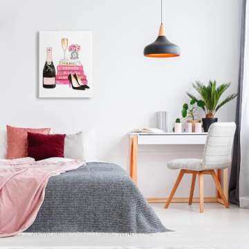 Glam Pink Fashion Book Canvas Art - Stylish Home Decor