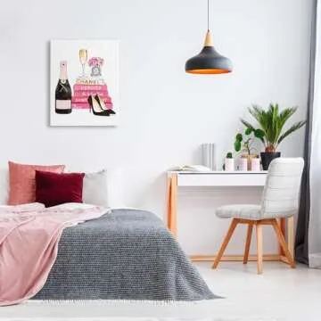 Glam Pink Fashion Book Canvas Art - Stylish Home Decor
