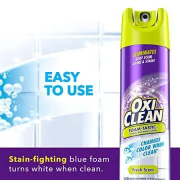 Kaboom Foam-Tastic Foaming Bathroom Cleaner, Fresh Scent, Spray Can, Eliminates Soap Scum, Grime and Stains,, 19 Oz (Pack of 8)